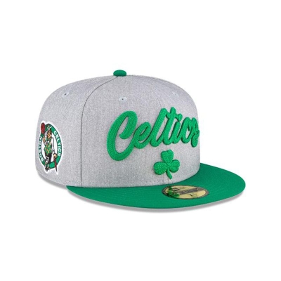 Boston Celtics Gorra | New Era NBA Draft 59fifty Fitted Cap Mexico - Grises